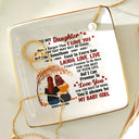 Mom - Daughters (Adult), Gift For Daughter - My Daughter Never Forget That I Love You Forever - Personalized Ring Dish