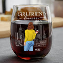 Couple Boyfriend Fiance Girlfriend Fiancee - Personalized Combo Wine & Beer Glass