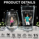 Couple Boyfriend Fiance Girlfriend Fiancee - Personalized Combo Wine & Beer Glass