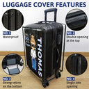 Travel, Gift For Women, Gift For Yourself - Travel A Girl Boy Who Loves Traveling Clear Hologram Background - Personalized Clear Luggage Cover
