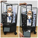 Travel, Gift For Women, Gift For Yourself - Travel A Girl Boy Who Loves Traveling Clear Hologram Background - Personalized Clear Luggage Cover
