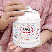 Gift For Mother,Gift For Grandma,Gift For Aunt,Love - Blessed To Be Called Grandma Nana - Personalized Cookie Jar