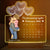 Gift For Couples,Gift For Husband,Gift For Wife,Gift For Boyfriend,Gift For Girlfriend,Happy - Calendar Couple Our First Anniversary Together - Personalized 3D Led Light Wooden Base