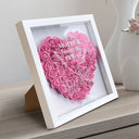 Gift For Daughter, Gift For Mother, Gift For Grandma - First My Daughter Forever My Friend - Personalized Flower Shadow Box