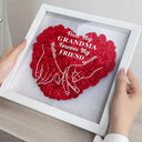 Gift For Daughter, Gift For Mother, Gift For Grandma - First My Daughter Forever My Friend - Personalized Flower Shadow Box