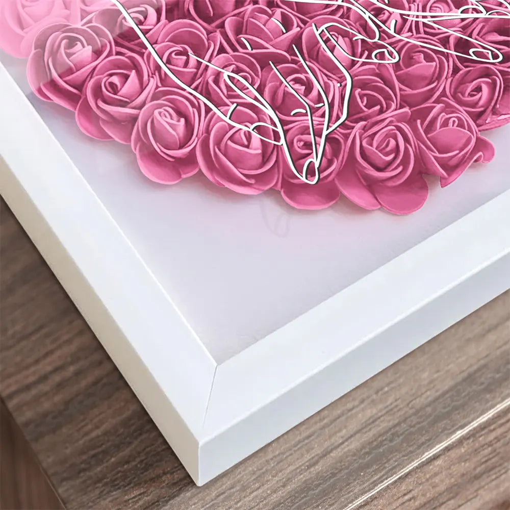 Gift For Daughter, Gift For Mother, Gift For Grandma - First My Daughter Forever My Friend - Personalized Flower Shadow Box