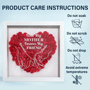 Gift For Daughter, Gift For Mother, Gift For Grandma - First My Daughter Forever My Friend - Personalized Flower Shadow Box