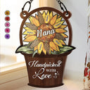 Gift For Mother,Gift For Aunt,Gift For Grandma - Sunflower Basket Handpicked With Love - Personalized Window Hanging Suncatcher Ornament