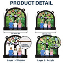 Gift For Mother,Mom - Children,Mom - Daughters (Adult),Mom - Daughters (Young),Mom - Sons - Mom Tree - Personalized Window Hanging Suncatcher Ornament
