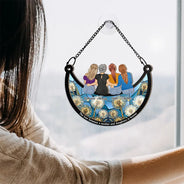 Gift For Mother, Mom - Daughters (Adult) - Love Between Mother & Daughter Is Forever - Personalized Window Hanging Suncatcher Ornament