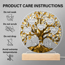 Family,Gift For Mother,Gift For Father - Loving Family Tree Unbreakable Bond - Personalized 3D Led Light Wooden Base