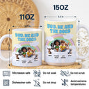 Gift For Couples,Gift For Husband,Gift For Wife,Gift For Boyfriend,Gift For Girlfriend,Dog Lovers,Pet Lovers,Dog Mom,Dog Dad,Dog Couple,Pet Mom,Pet Dad,Pet Couple - Rainbow You, Me And The Dog - 3D Inflated Effect Printed Mug, Personalized White Edge-to-Edge Mug
