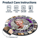 Memorial,Custom Photo,Pet Lovers,Dog Lovers,Cat Lovers - Custom Photo Forever In My Heart - 3D Mosaic Faux Stained Glass Effect Printed, Personalized Circle Memorial Garden Stone