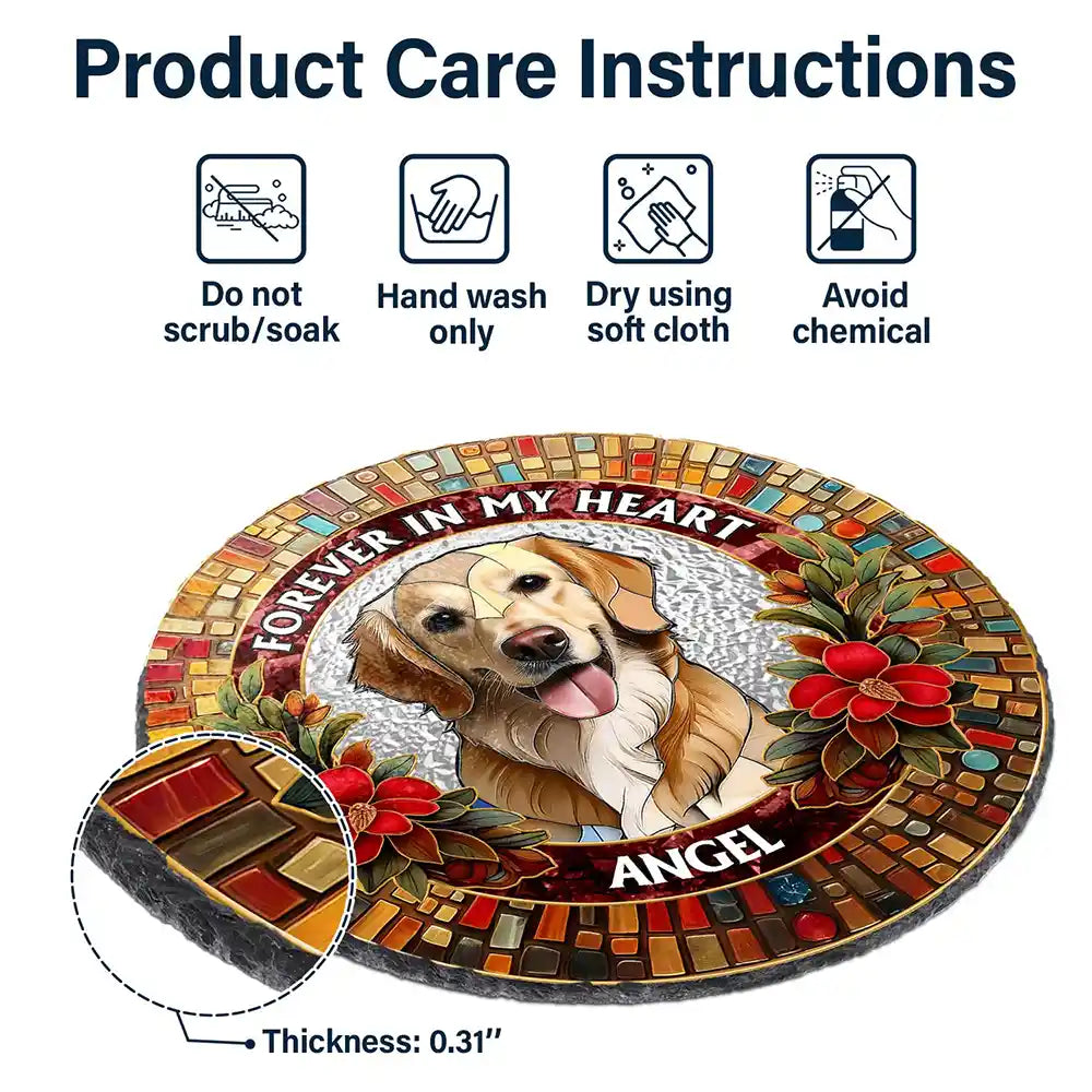 Memorial,Gift For Grandparents,Parents,Family - Custom Photo Mosaic Portrait I'm Always With You Memorial - Personalized Circle Memorial Garden
