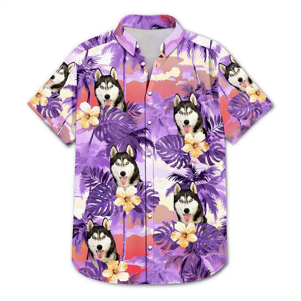 Gift For Father,Summer - Custom Photo Beach Summer Tropical Fun Face Vacation Vibe - Personalized Hawaiian Shirt