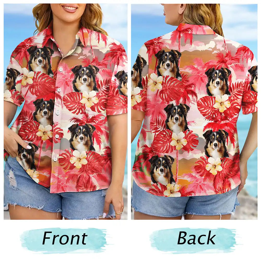 Gift For Father,Summer - Custom Photo Beach Summer Tropical Fun Face Vacation Vibe - Personalized Hawaiian Shirt