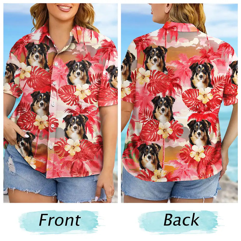 Gift For Father,Summer - Custom Photo Beach Summer Tropical Fun Face Vacation Vibe - Personalized Hawaiian Shirt