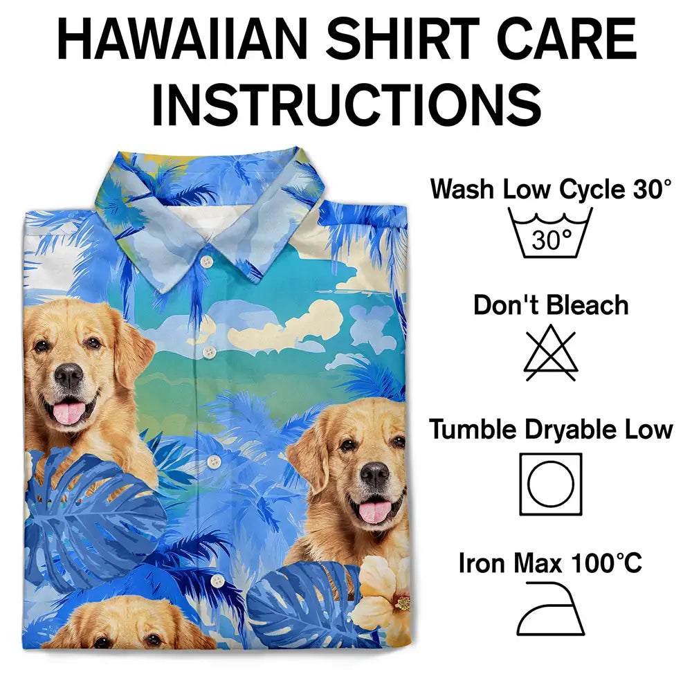 Gift For Father,Summer - Custom Photo Beach Summer Tropical Fun Face Vacation Vibe - Personalized Hawaiian Shirt