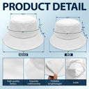 Monogram Tropical Pattern - Embroidery Text Effect Printed, Personalized Bucket Hat