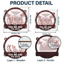 Summer Couple You And Me And The Dogs Toile Art - Personalized Window Hanging Suncatcher Ornament