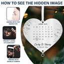 Anniversary,Wedding Anniversary,Love,Gift For Couples,Engaged,Christmas - Custom Photo Calendar First Christmas Married Engaged Newlywed - Personalized Custom Shaped Photo Projection Ornament