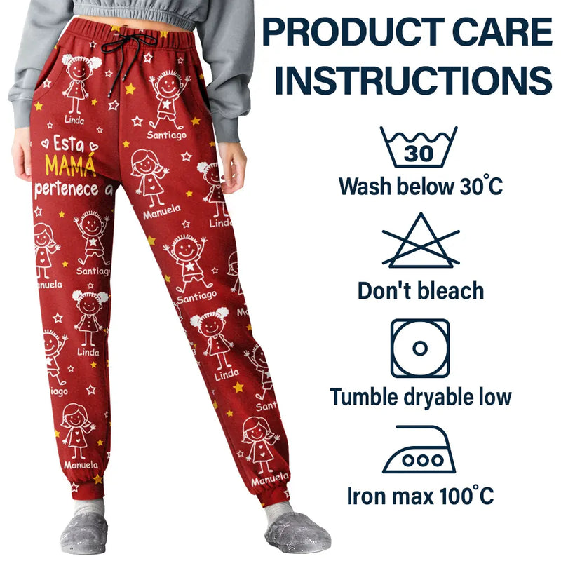 Gift For Women,Gift For Men,Parents,Gift For Mother,Gift For Grandpa,Gift For Father,Gift For Grandma,Gift For Grandparents,Love,Spanish - Este Abuelo Esta Abuela Este Papá Esta Mamá Pertenece A - Pantalón De Pijama Personalizado