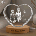 Happy, Parents, Gift For Grandparents, Gift For Kids, Gift For Daughter, Gift For Son - Custom Photo Kid Hobby Baseball Pet Ballet Gymnastics - Personalized Crystal Heart Shaped Lamp