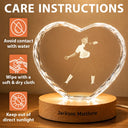 Happy, Parents, Gift For Grandparents, Gift For Kids, Gift For Daughter, Gift For Son - Custom Photo Kid Hobby Baseball Pet Ballet Gymnastics - Personalized Crystal Heart Shaped Lamp