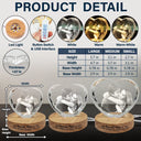 Custom Photo My Favorite Place In All The World Is Next To You - Personalized Crystal Heart Shaped Lamp