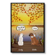Ils parlent encore de toi - Cadeau commémoratif pour chien - Affiche personnalisée