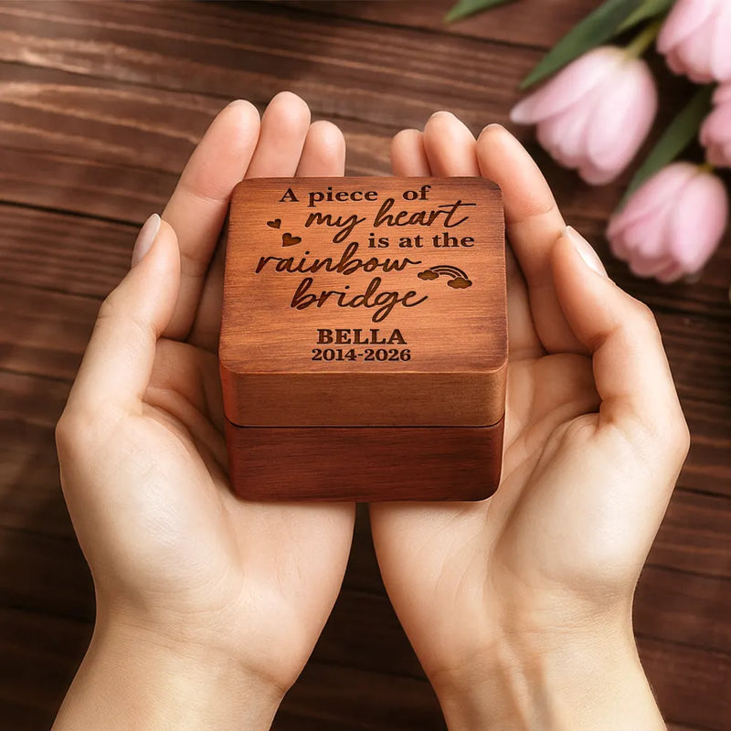 Pet Lovers,Pet Mom,Pet Dad,Pet Couple,Dog Lovers,Dog Mom,Dog Dad,Dog Couple,Cat Lovers,Cat Mom,Cat Dad,Cat Couple,Memorial,Sad - Custom Photo Favorite Hello And Hardest Goodbye - Personalized Wooden Accordion Photo Box