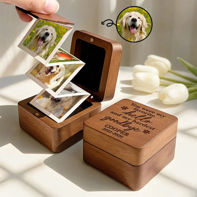Wooden Accordion Photo Box