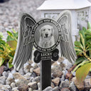 Miss You For The Rest Of Mine - Pet Memorial Gift - Personalized Custom Wings Acrylic Plaque Stake