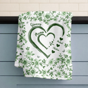 Gift For Wife,Gift For Mother,Gift For Grandma,Love,Family,Non-Eng,Icon - Mom Grandma Sweethearts Toile - Personalized Kitchen Towel