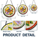 Gift For Grandma,Grandma - Grandkids,Grandma's Hobby,Gardening,Happy,Icon,Adorable - Grandma's Love Bugs Stained Glass Effect - Personalized Stained Glass Window Hanging Suncatcher