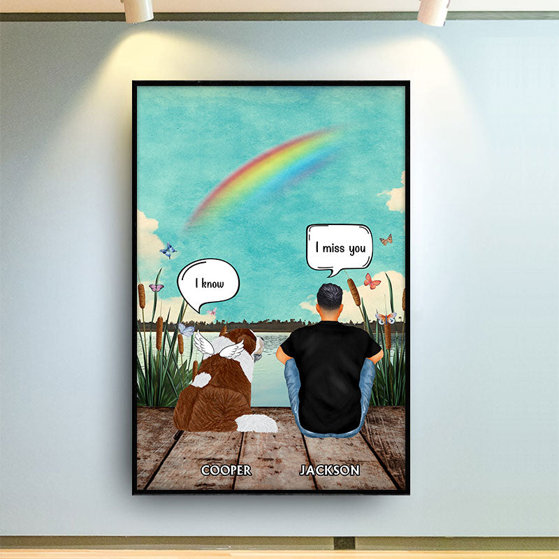 I Still Talk About You Dog Dad - Memorial Gift - Personalized Custom Poster