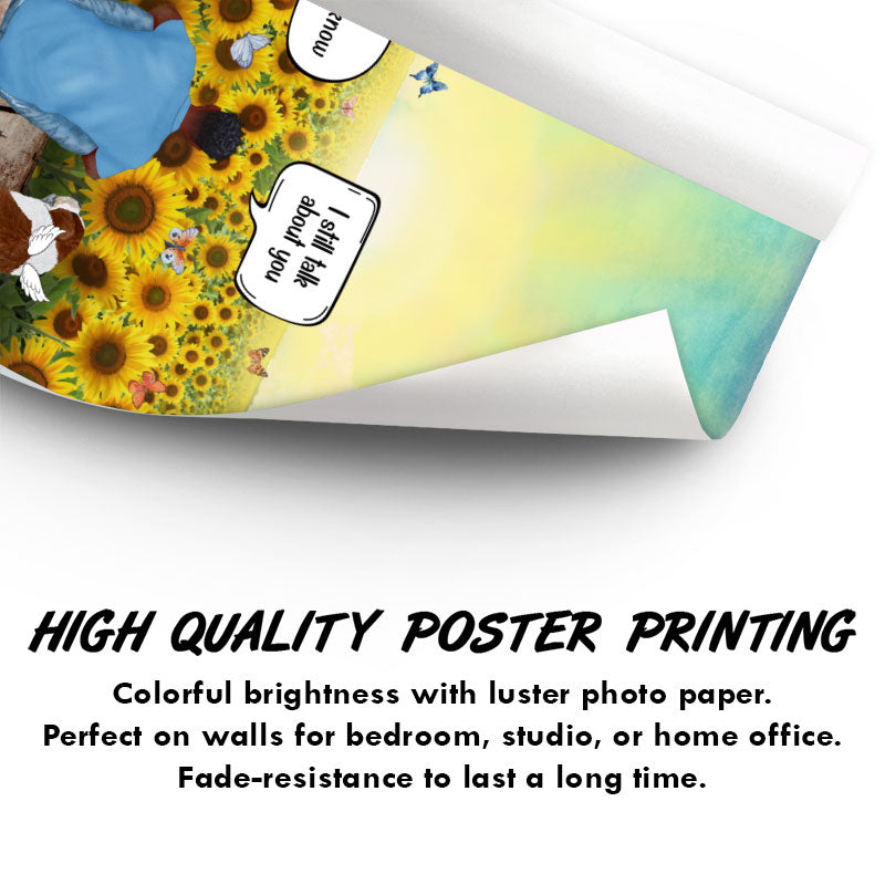 I Still Talk About You Dog Dad - Memorial Gift - Personalized Custom Poster