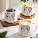 Custom Photo,Gift For Bestie,Happy,Non-Eng,Photo - Pencil Sketch,Sentimental - Custom Photo Pencil Sketch A True Friendship Is A Journey Without An End - Personalized Tapered Mug