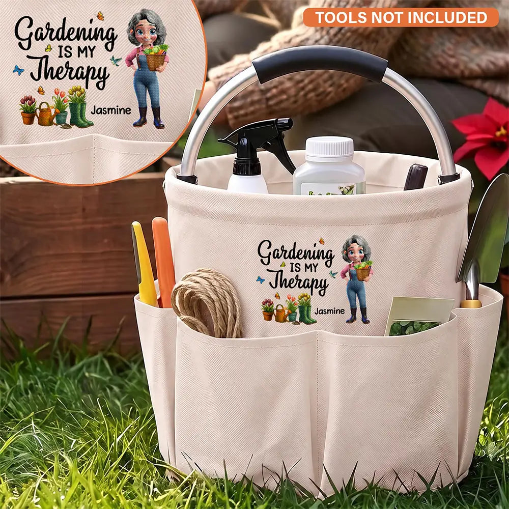 Retirement Birthday Gift For Gardening Lovers - Personalized Cartoon Gardener Tool Bag