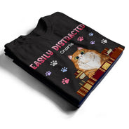 Distrait par un chat - Cadeau pour les amoureux des chats - T-shirt personnalisé