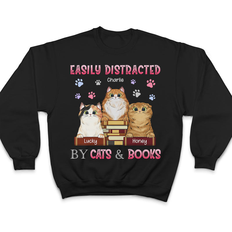 Distrait par un chat - Cadeau pour les amoureux des chats - T-shirt personnalisé