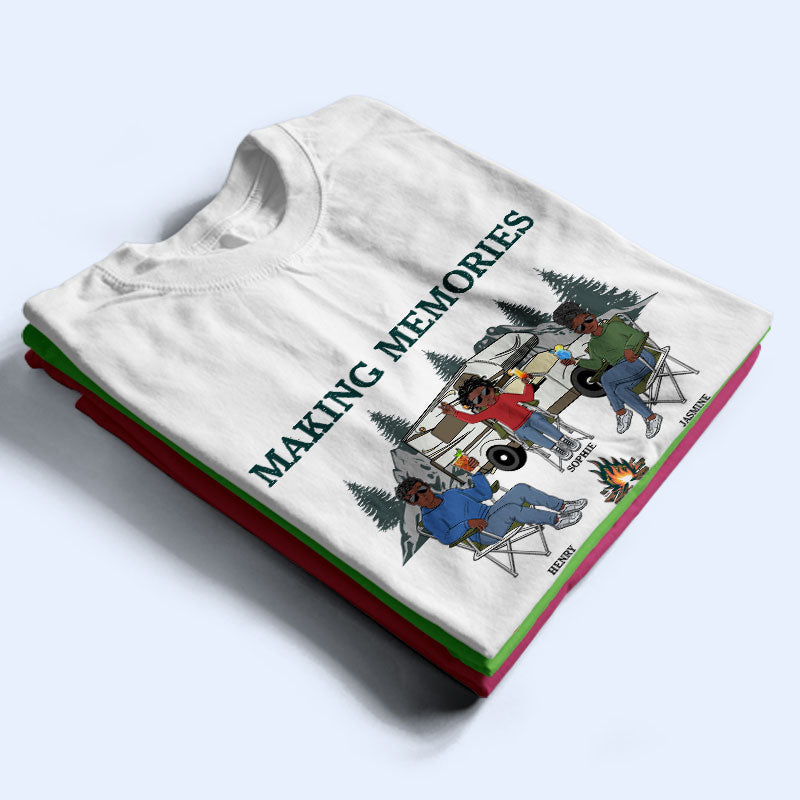 Camping familial : souvenirs inoubliables - Cadeau pour la famille - T-shirt personnalisé