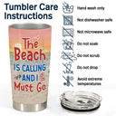 Beach Girl Drink In My Hand Toes In The Sand - Gift For Woman - Personalized Custom Tumbler