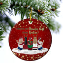 Besties Forever - Christmas Gift For Best Friends - Personalized Custom Circle Ceramic Ornament