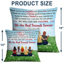 Best Friends Thank You For The Laughter - BFF Bestie Gift - Personalized Custom Pillow