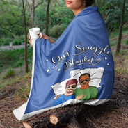 Couverture polaire personnalisée pour couple et famille - Cadeau pour couple