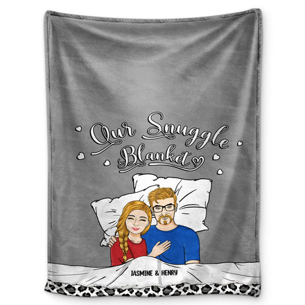 Couverture polaire personnalisée pour couple et famille - Cadeau pour couple