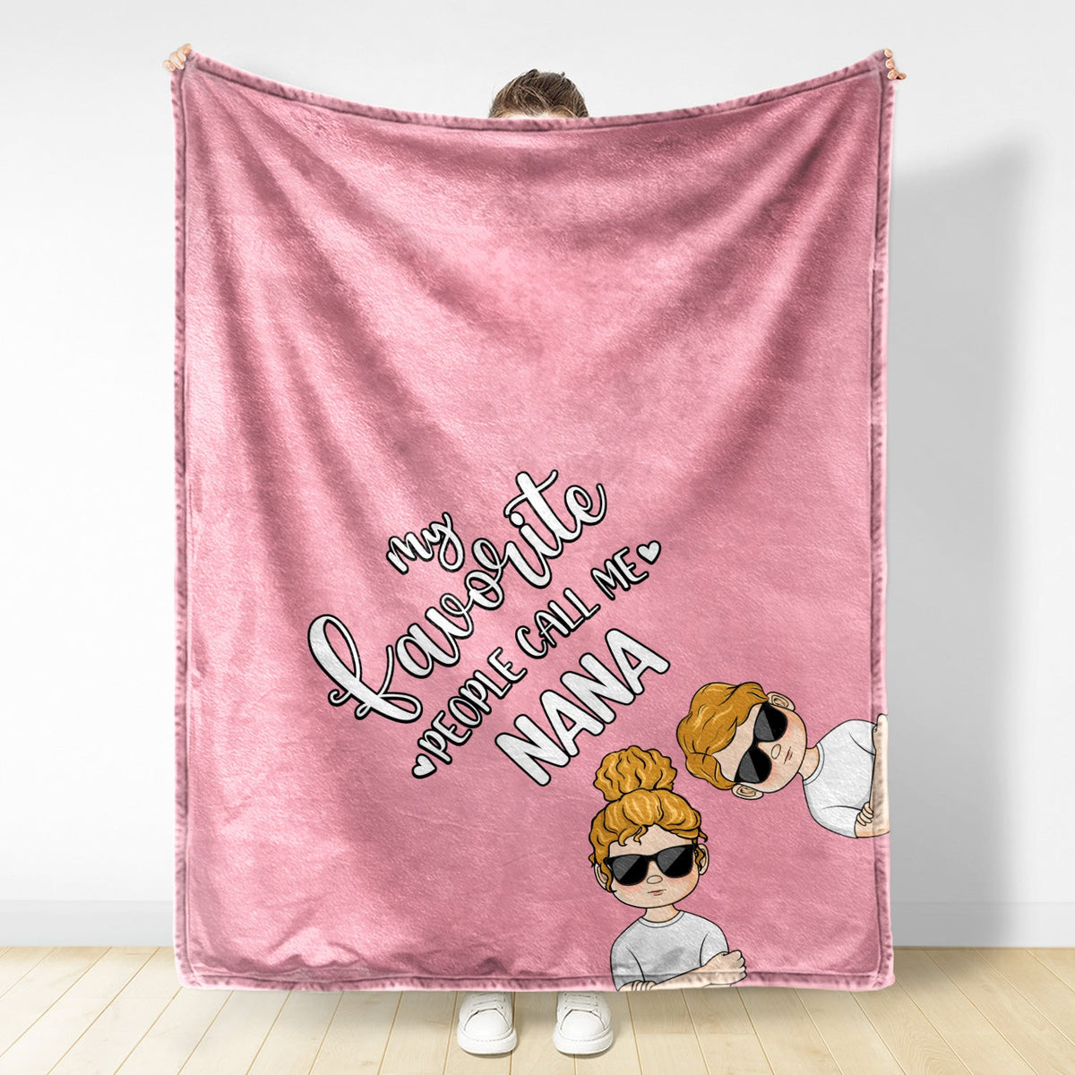 Grandma Mother My Favorite People Call Me - Gift For Mom - Personalized Custom Fleece Blanket