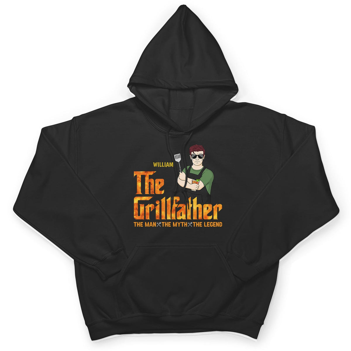 Père grillant le père du grill - Cadeau pour père - T-shirt personnalisé
