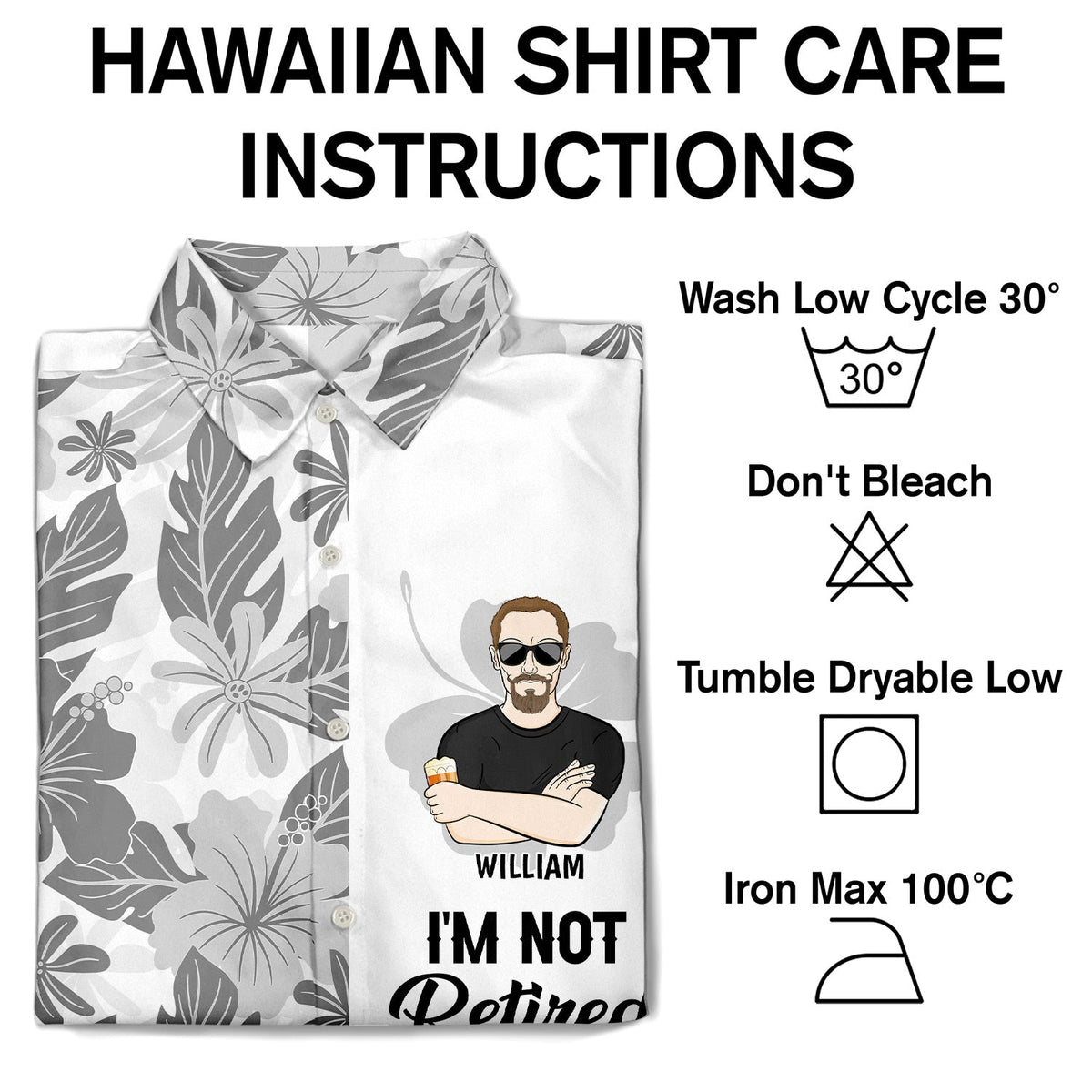 I'm Not Retired - Gift For Grandpa And Father - Personalized Custom Hawaiian Shirt